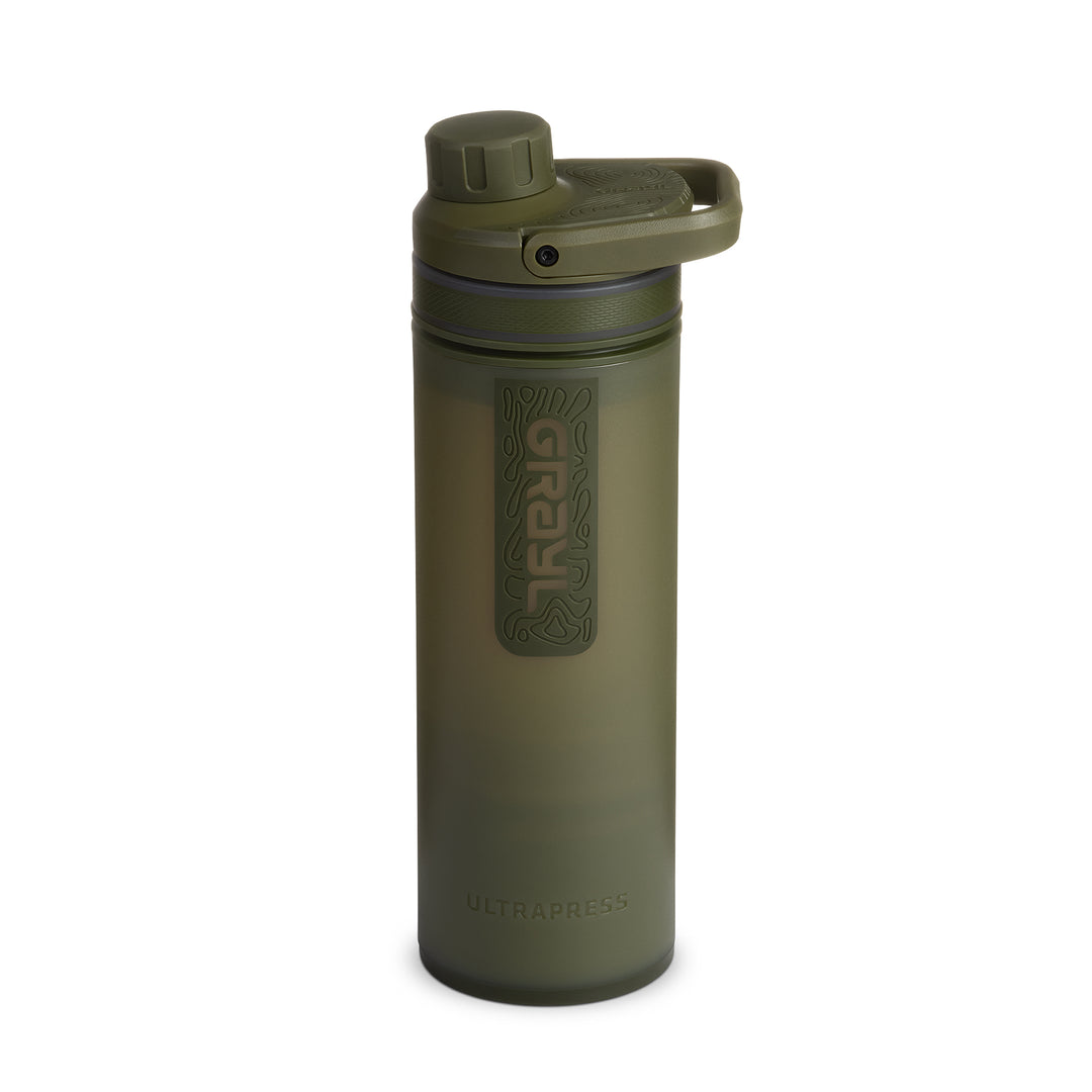 Best top rated Grayl UltraPress Filter and Purifier Water Bottle – 16.9 Fluid Ounces / Covert Edition / Standard View / Olive Drab